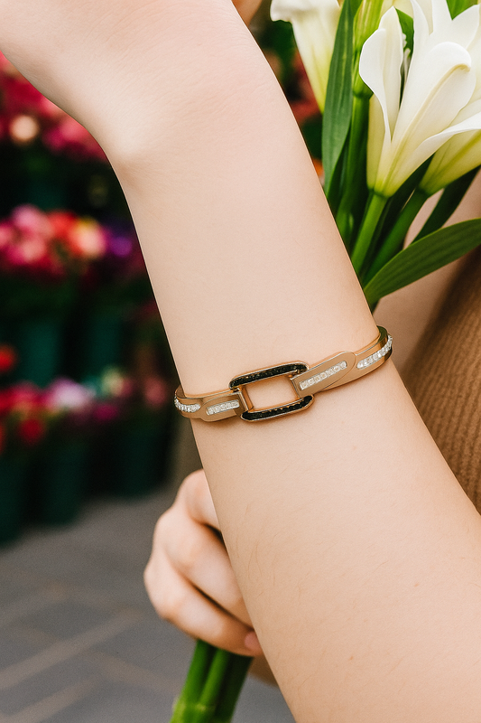 Crystal Link Rose Gold Kada