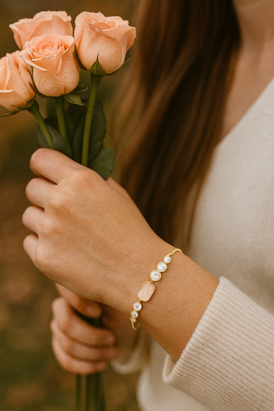 Blush Stone Elegance Bracelet