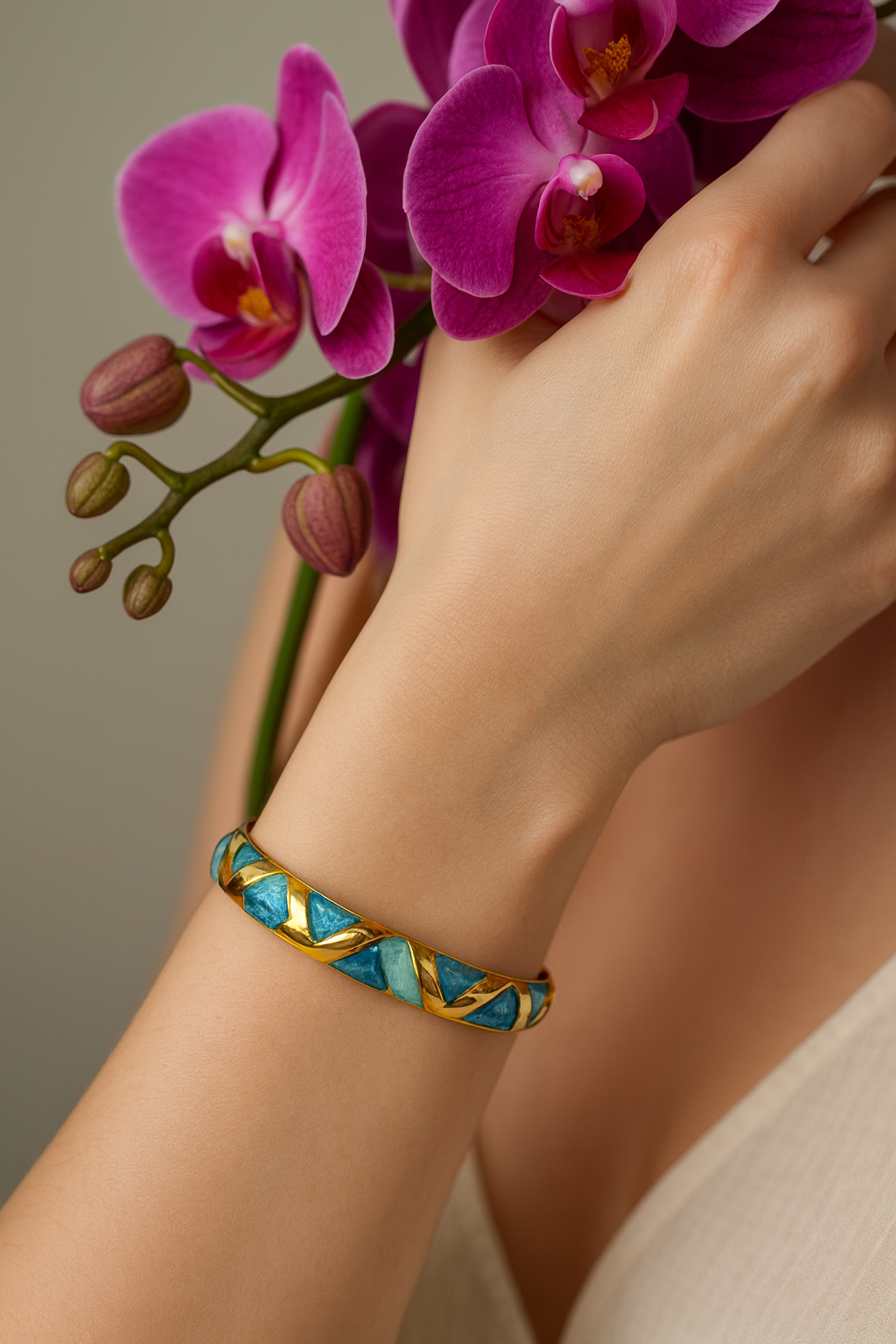 Azure Wave Enamel Kada