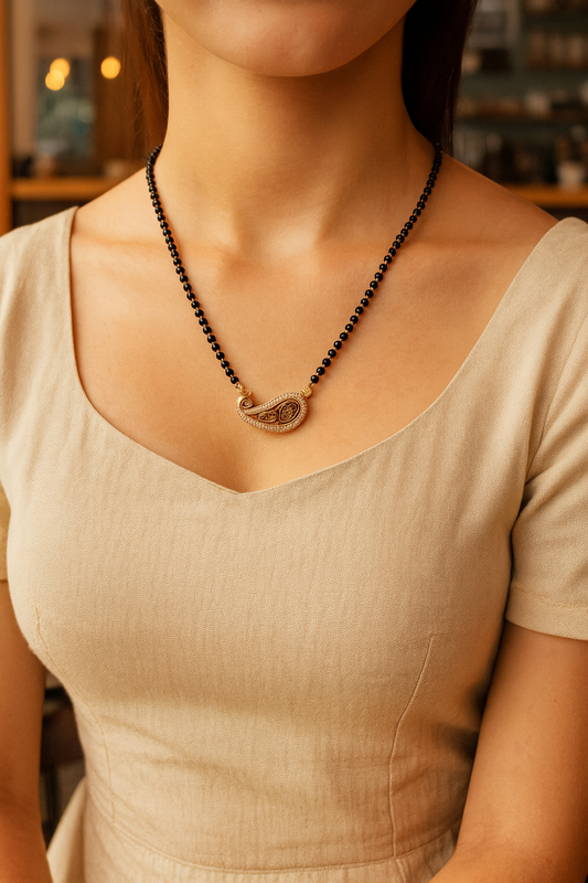 Elegant Drop Paisley Mangalsutra