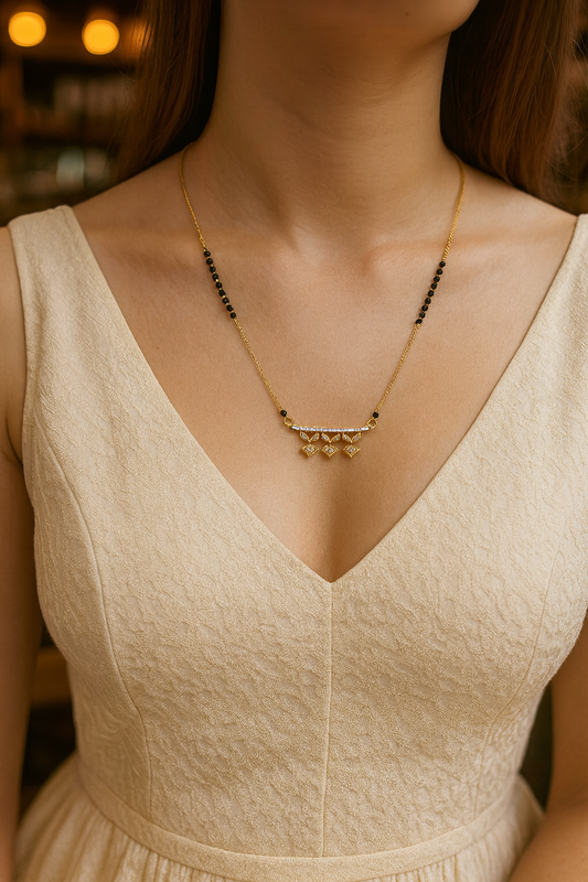 Golden Trio Pendant Mangalsutra