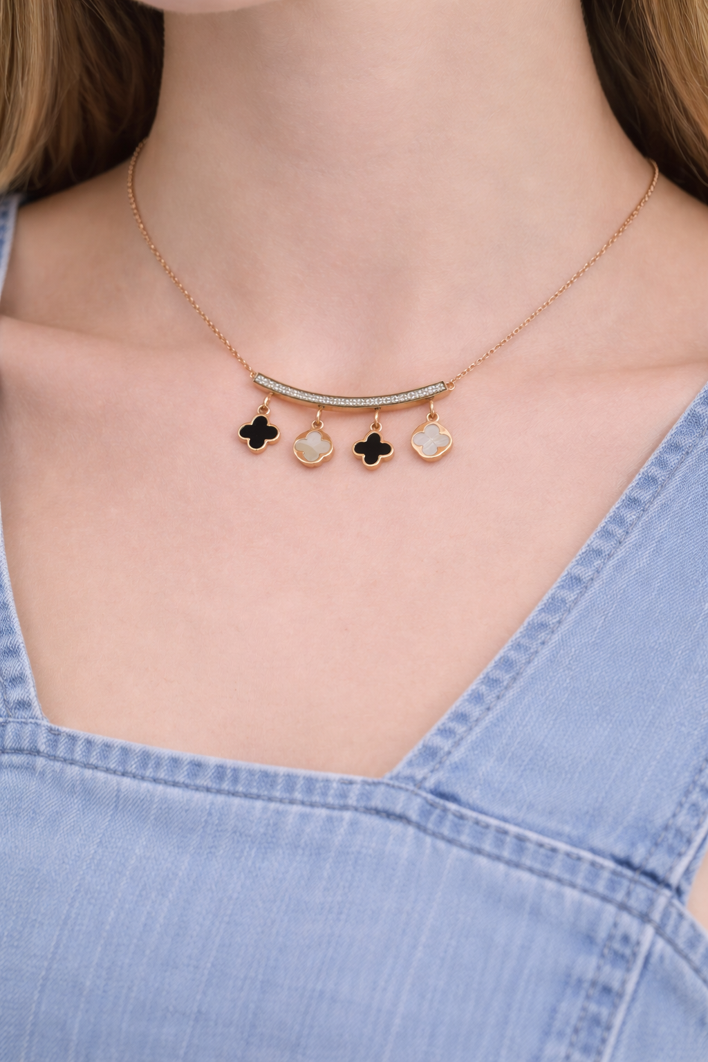 Stainless steel rose gold chain with Pendant
