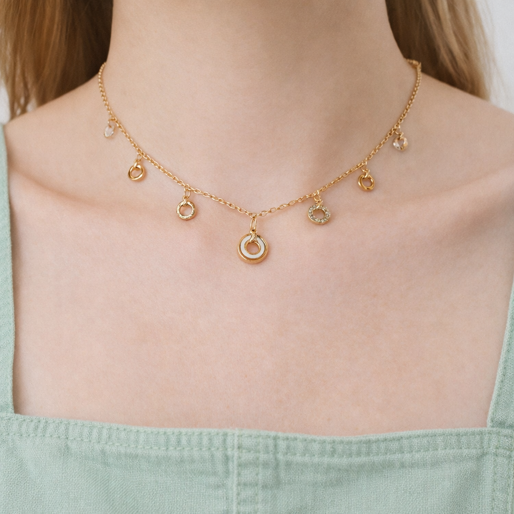 Rose gold choker necklace