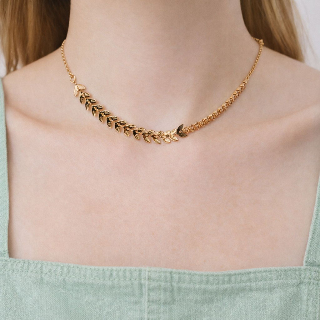 Rose gold choker necklace