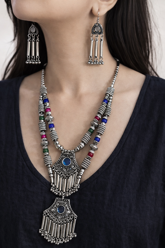 Boho Royalty Oxidised Set