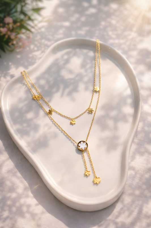 Floral Whisper Charm Necklace