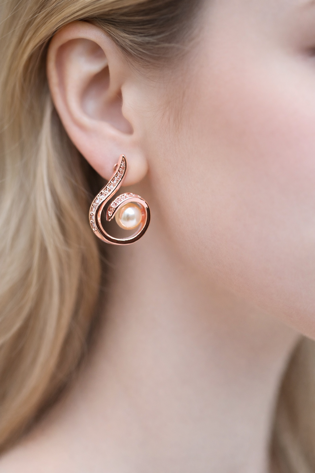 Imported stud style diamond earrings