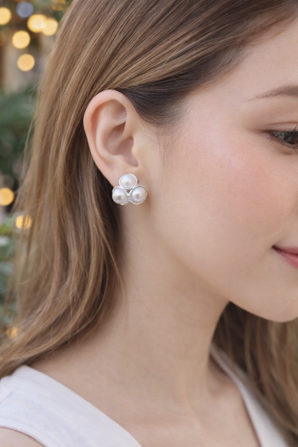 Silver Pearl Earrings