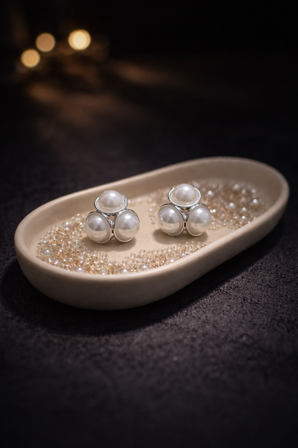 Silver Pearl Earrings