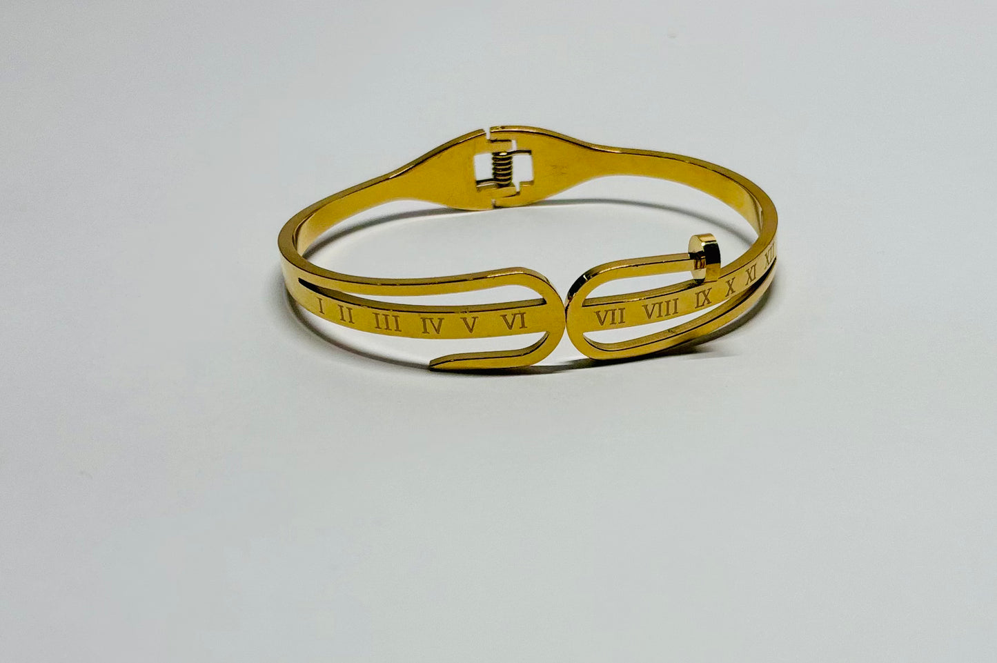 Stainless steel gold kada