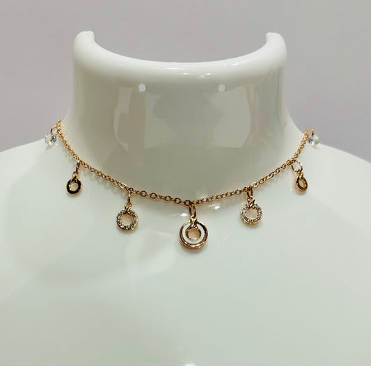 Rose gold choker necklace