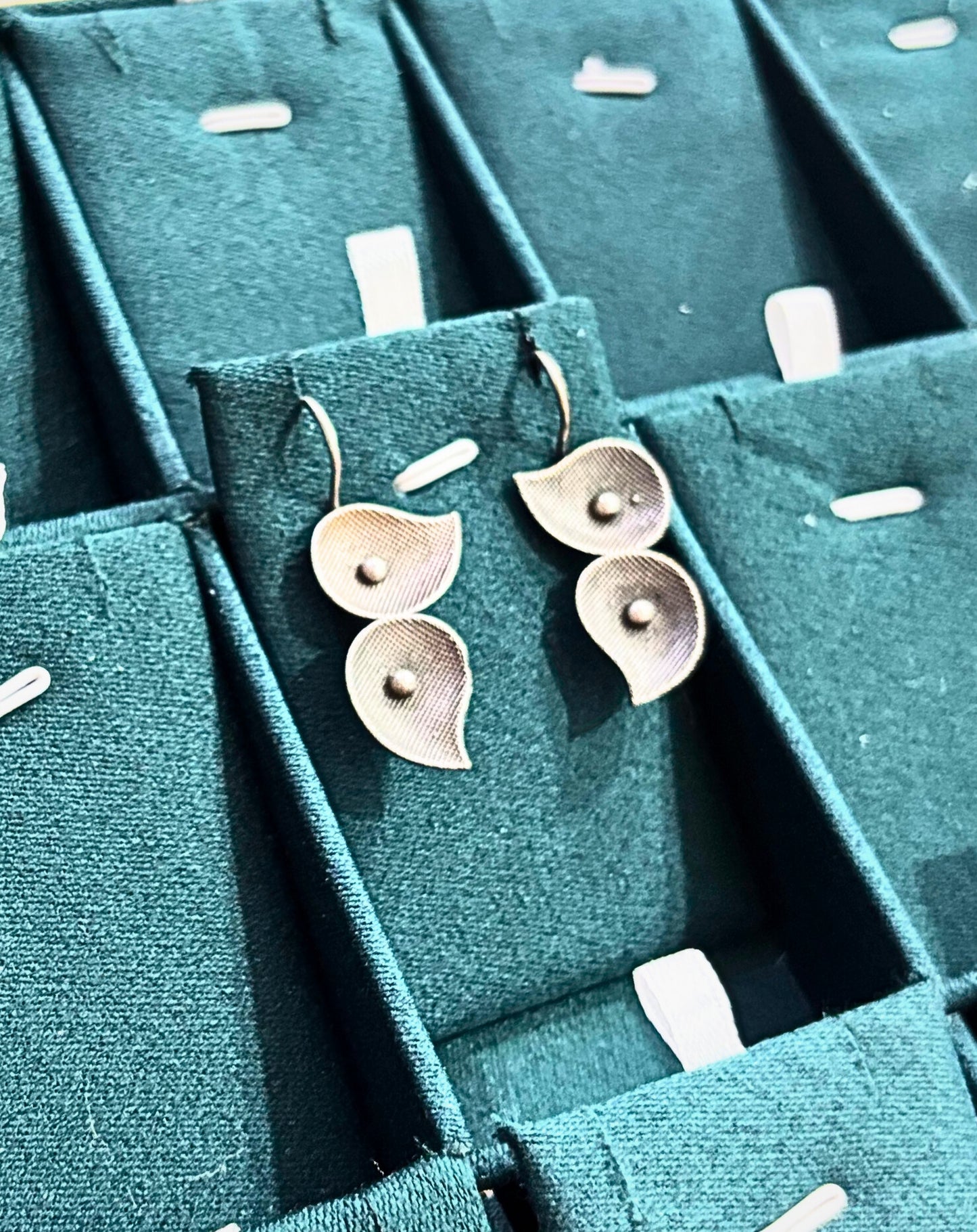 Whispering Petals Oxidised Earrings