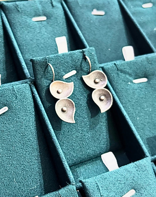 Whispering Petals Oxidised Earrings