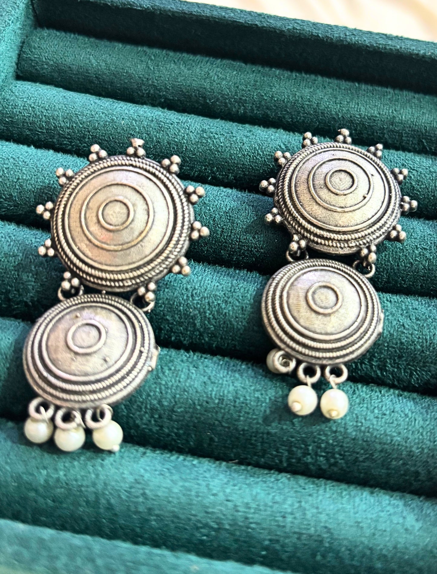 Dual Disk Tribal Earrings