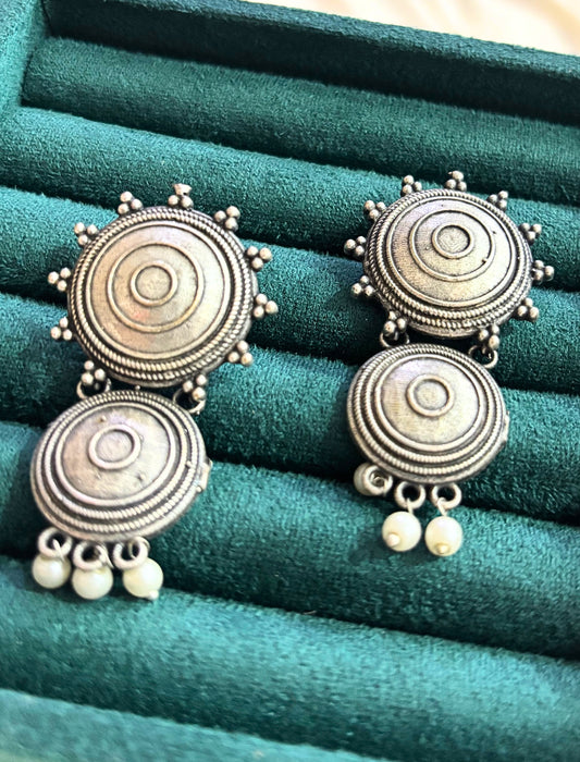 Dual Disk Tribal Earrings