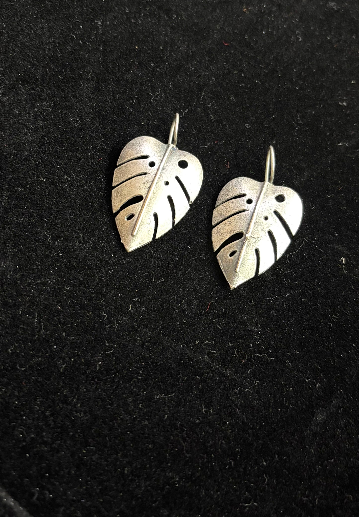 Tropical Leaf Oxidised Earrings