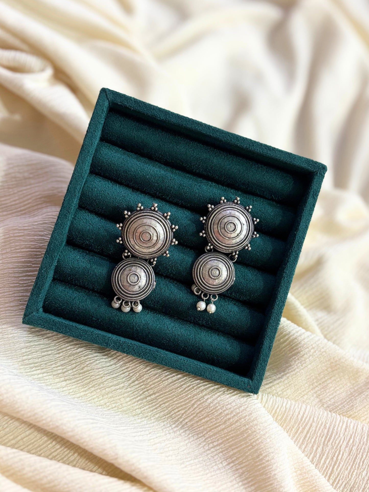 Dual Disk Tribal Earrings