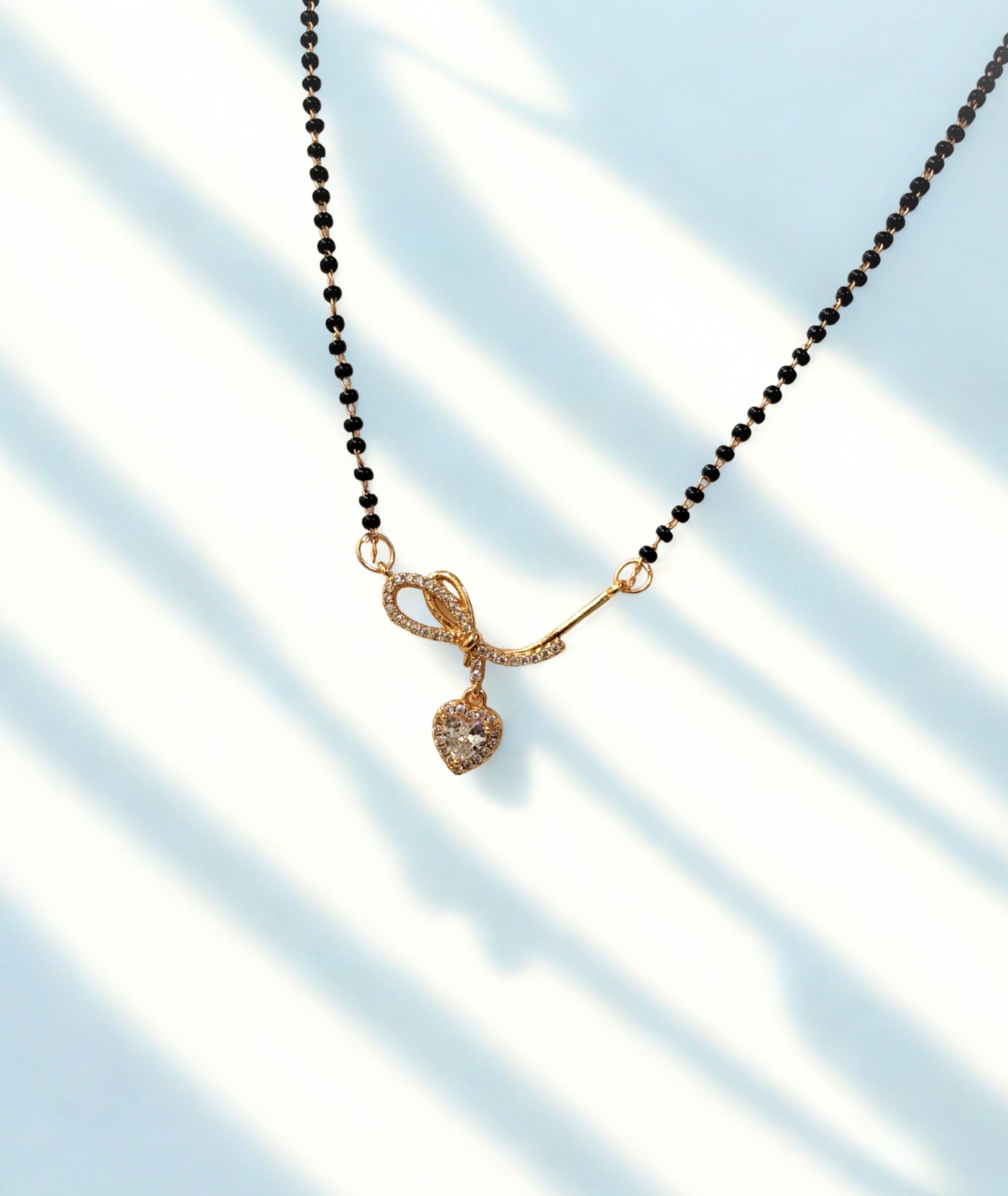 Twisted Heart Charm Mangalsutra