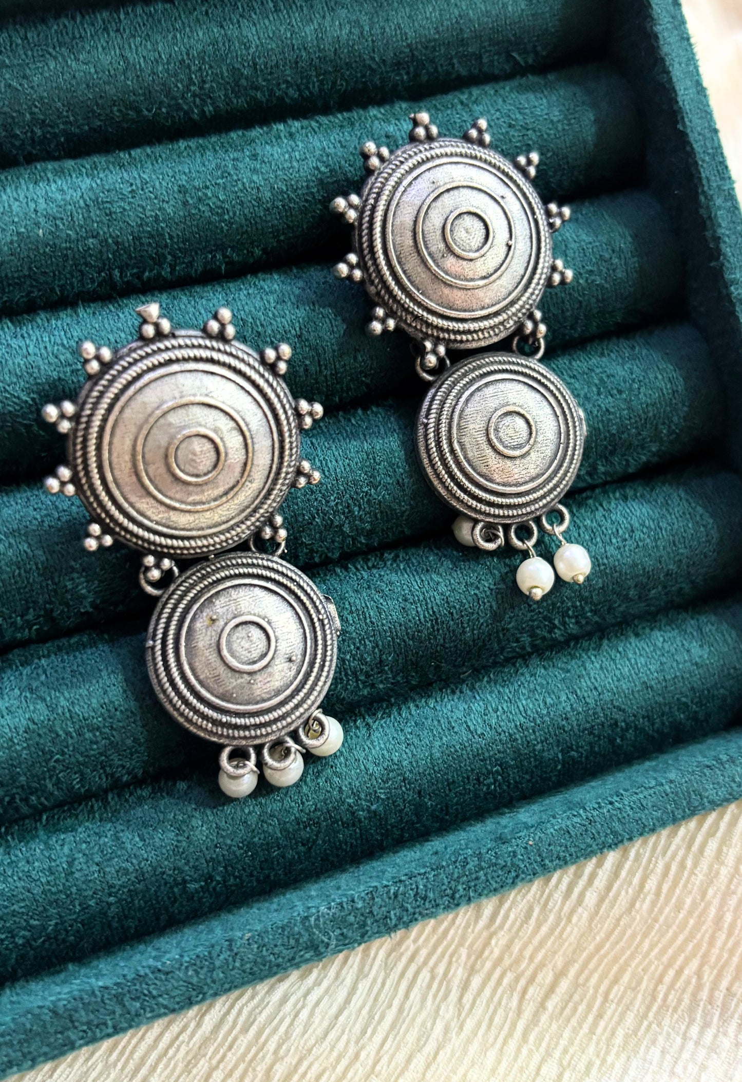 Dual Disk Tribal Earrings