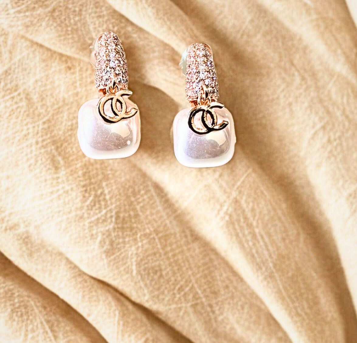 Imported style diamond earrings
